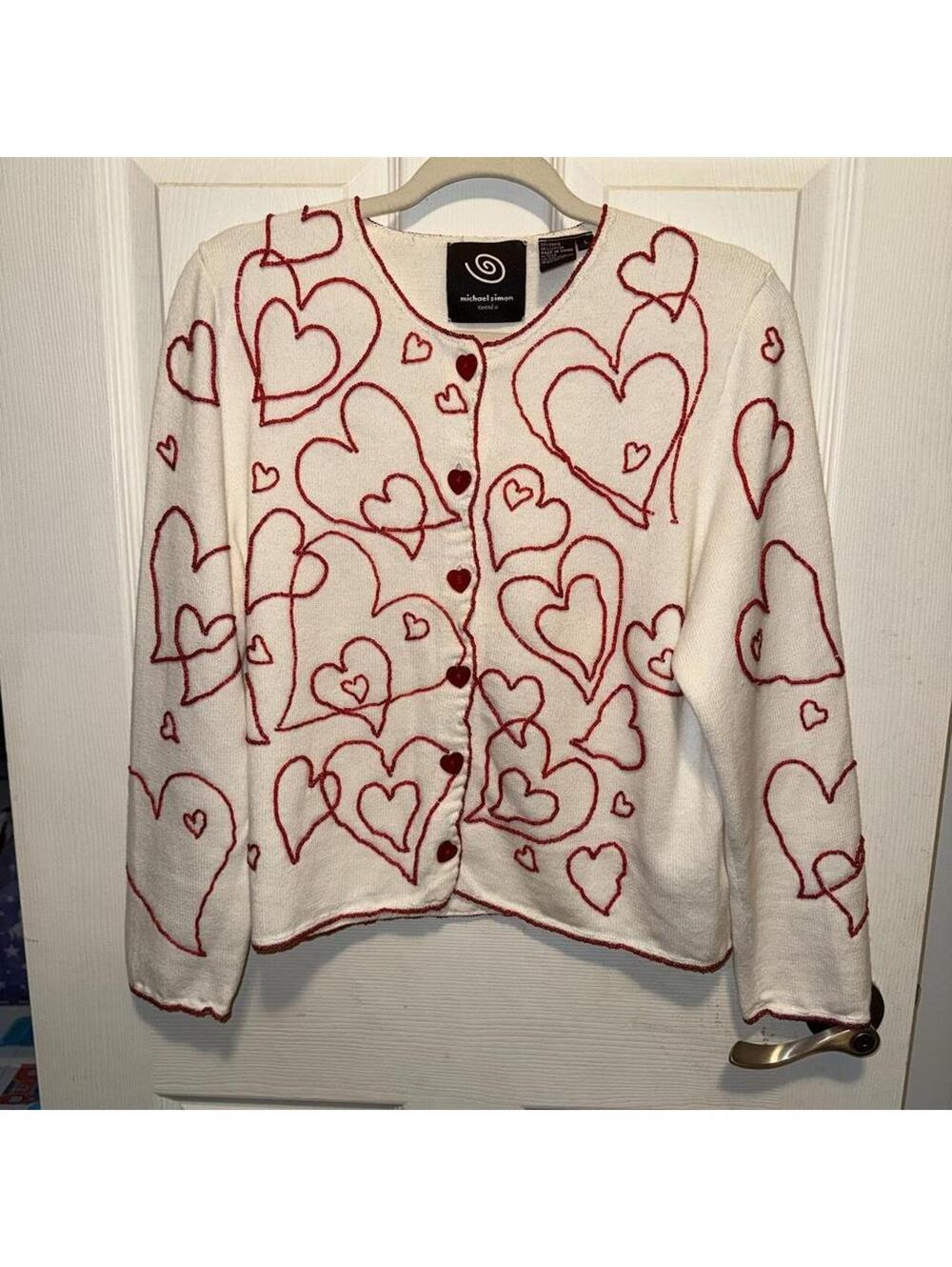 Michael Simon valentines cardigan